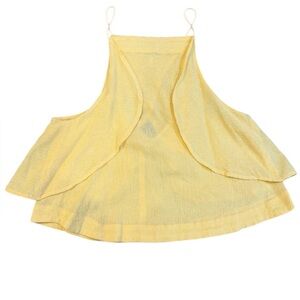 Free People Yellow Cotton Textured Sleeveless Cami Top | Size M
